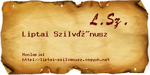 Liptai Szilvánusz névjegykártya